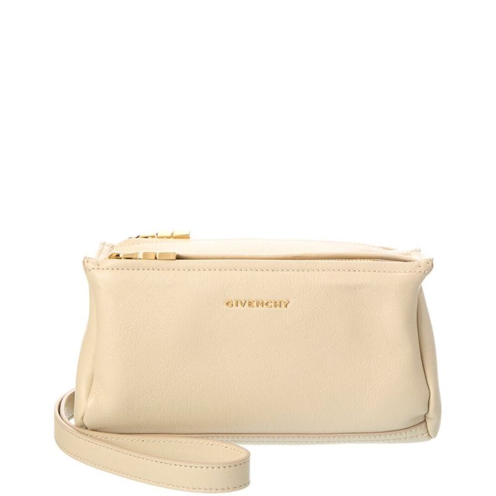 Givenchy Pandora Mini Leather Shoulder Bag, Beige